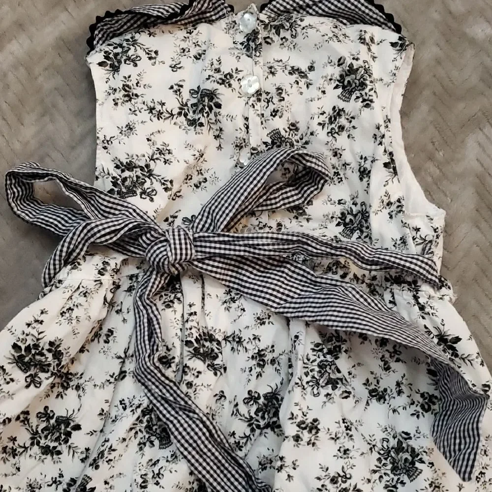 Poly & Friends Black and White Floral Toddler Dress 24 Months Formal